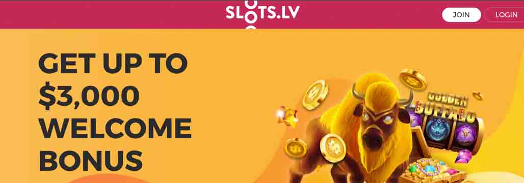 SlotsLV homepage